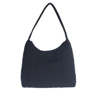 Vera Bradley Black on Black Microfiber Shoulder Bag